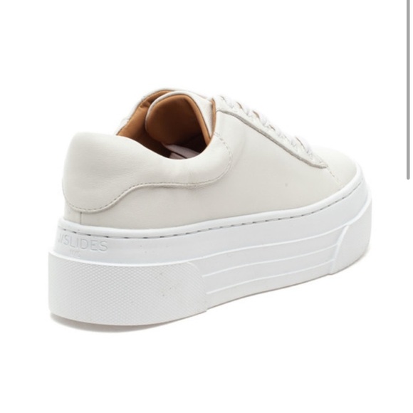 NWT J/SLIDES AMANDA White Leather Sneaker - Picture 3 of 15